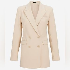 Neutral Double Breasted Hourglass Blazer